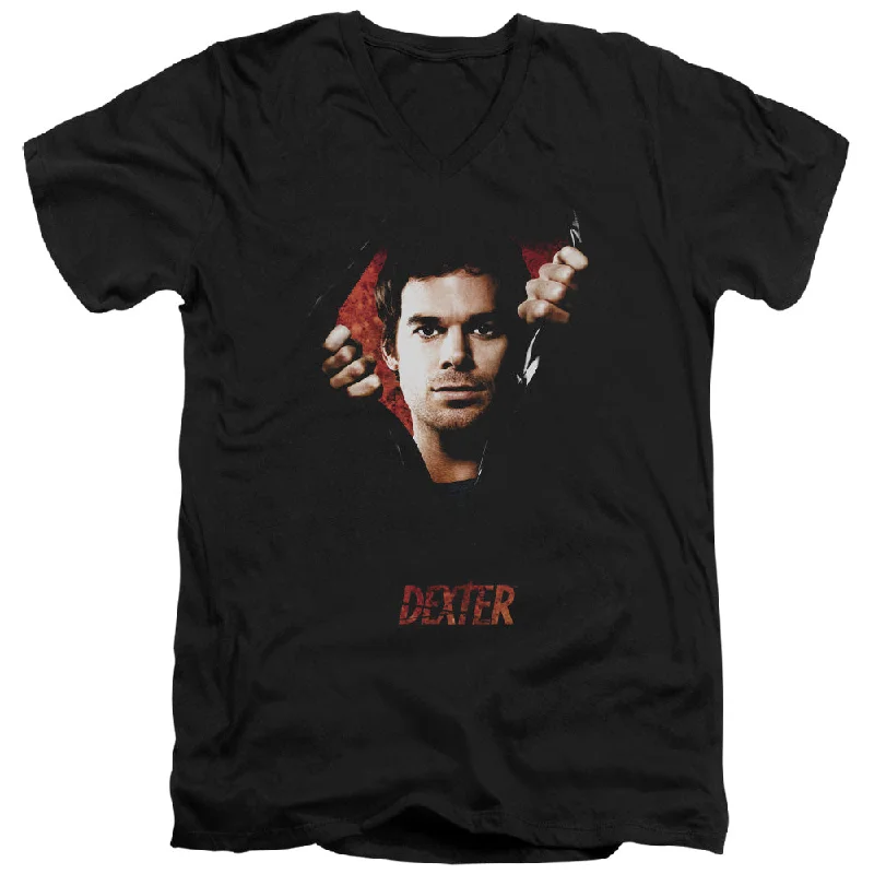 Closeout Dexter Slim Fit V-Neck T-Shirt Portrait Black Tee