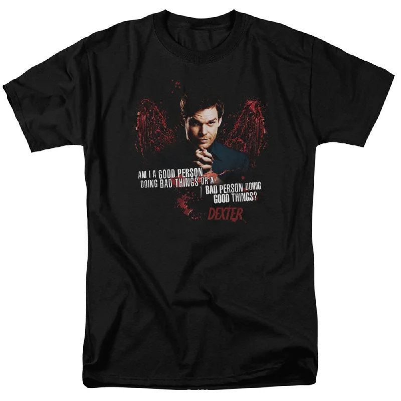 New Markdowns Dexter T-Shirt Good or Bad Person Black Tee