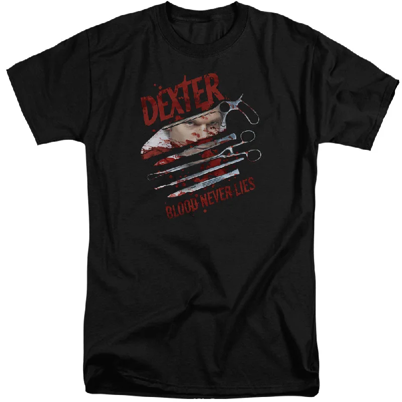 Hot Deal Dexter Tall T-Shirt Blood Never Lies Black Tee