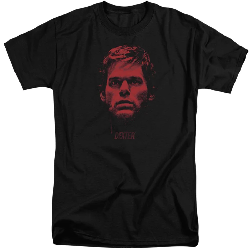 New Arrival Dexter Tall T-Shirt Bloody Face Black Tee