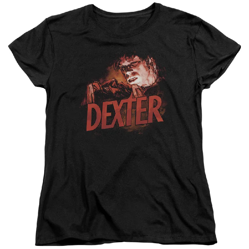 Overstock Dexter Womens T-Shirt Drawing Black Tee