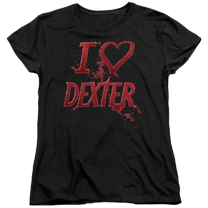 Members Only Dexter Womens T-Shirt I Love Dexter Black Tee