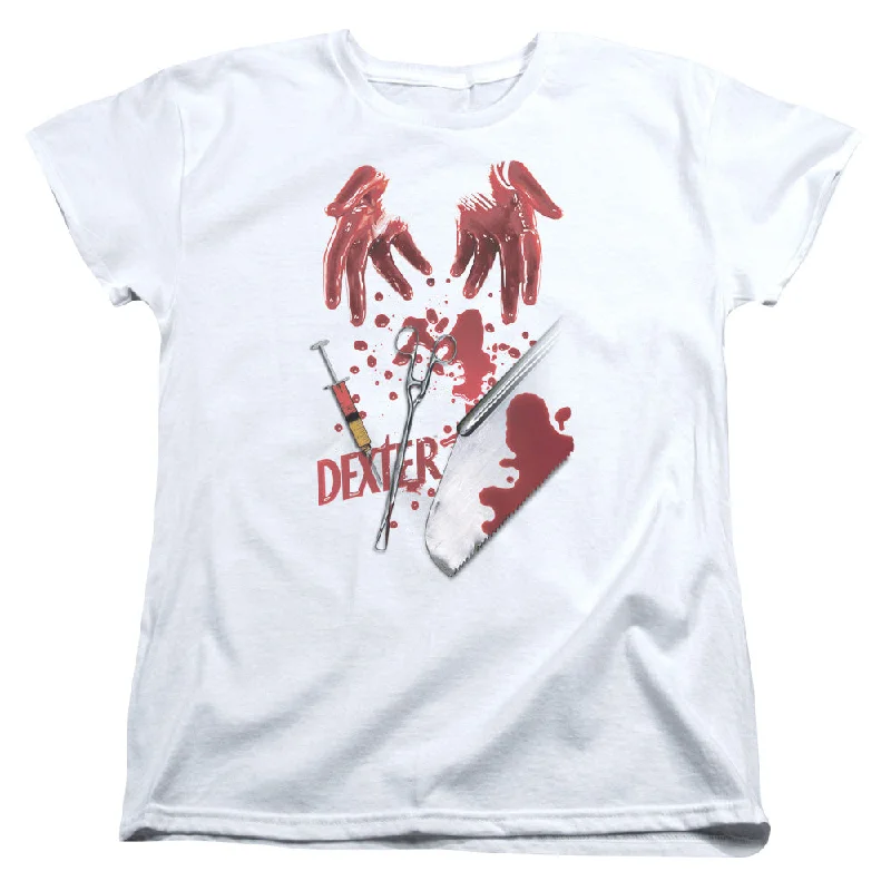 Don’t Miss Out Dexter Womens T-Shirt Tools White Tee