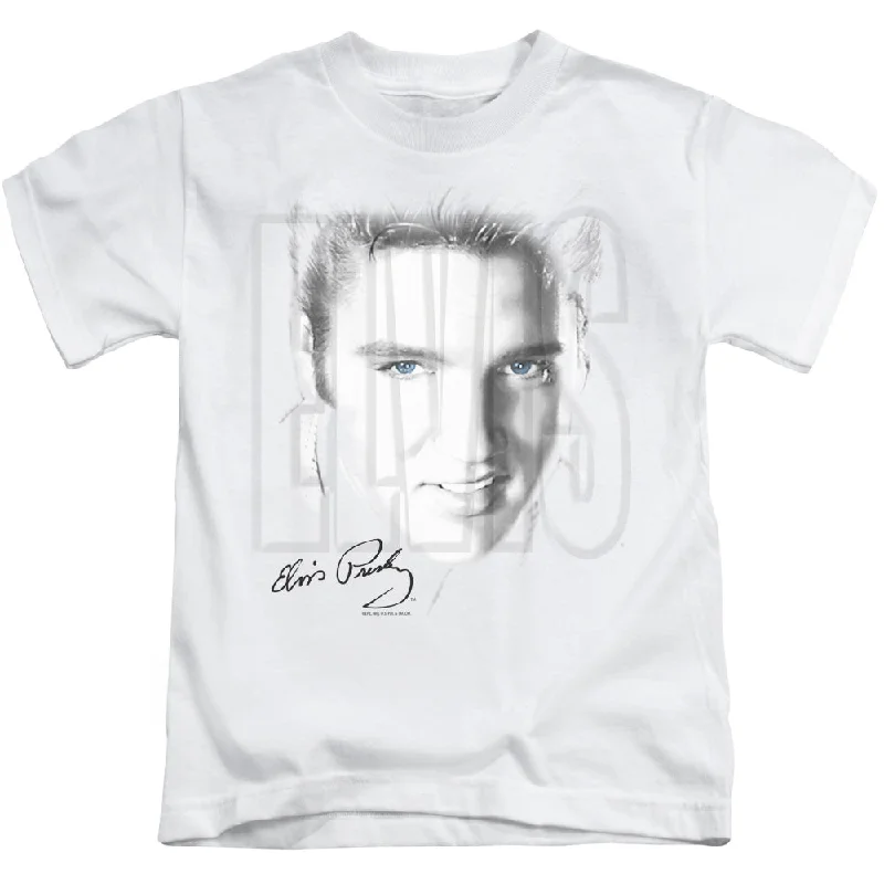 Overstock Elvis Presley Boys T-Shirt Blue Eyes White Tee