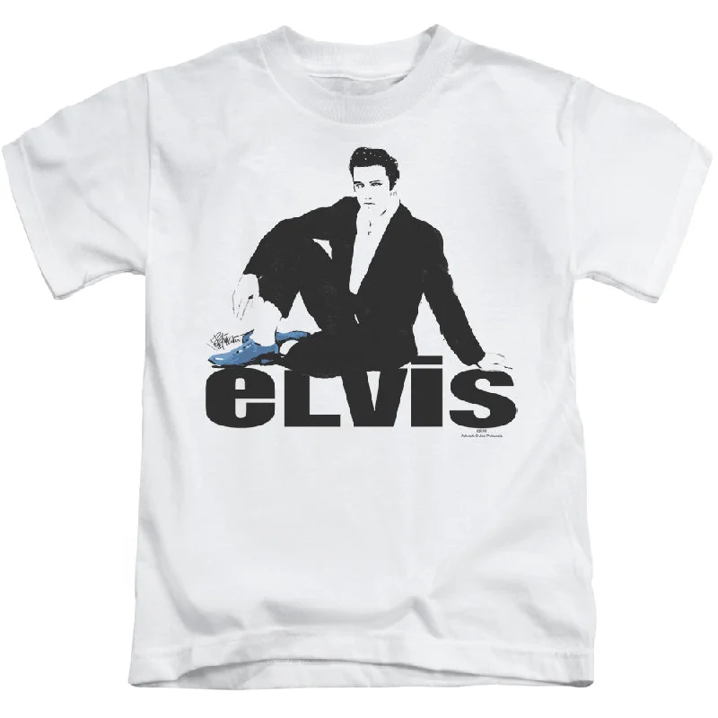 Buy More, Save More Elvis Presley Boys T-Shirt Blue Suede Shoes White Tee