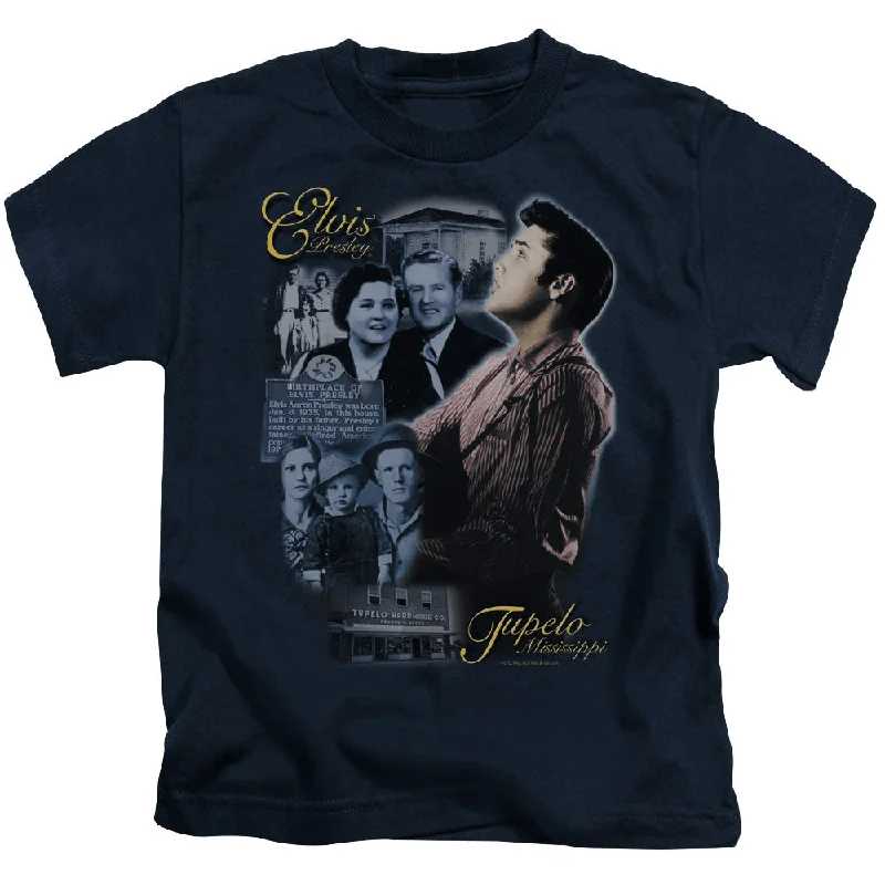 Epic Deals Elvis Presley Boys T-Shirt Collage Navy Tee