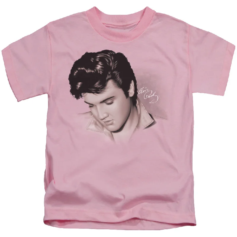 Weekend Deal Elvis Presley Boys T-Shirt Looking Down Pink Tee