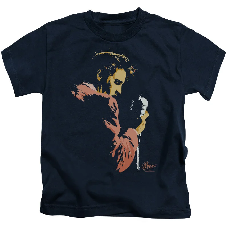 Incredible Offers Elvis Presley Boys T-Shirt Singing Navy Tee