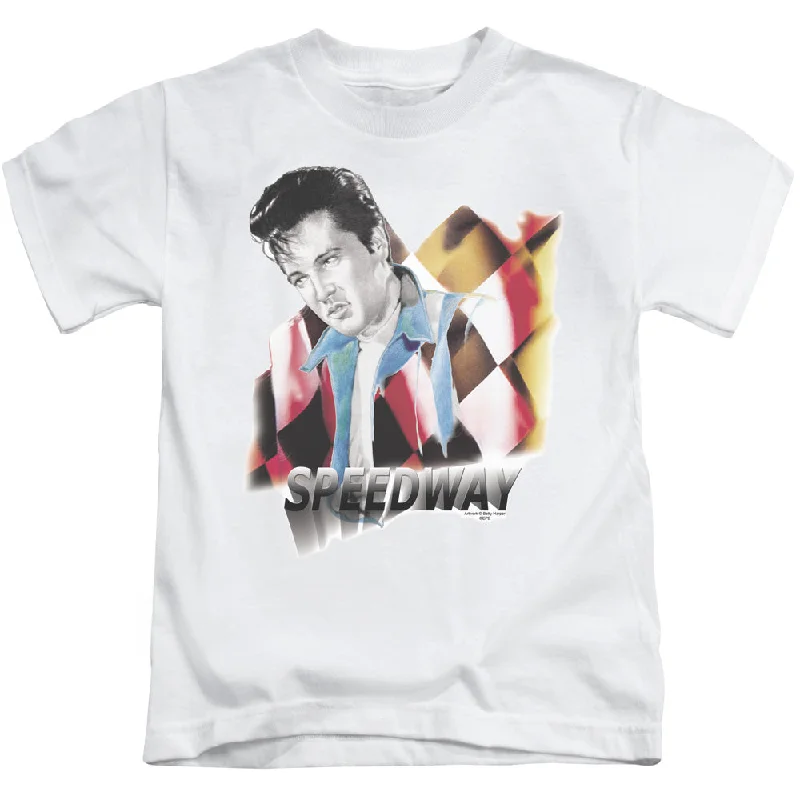 Massive Deals Elvis Presley Boys T-Shirt Speedway White Tee