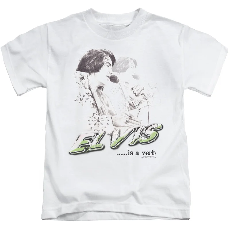 Hurry In Elvis Presley Boys T-Shirt Verb White Tee