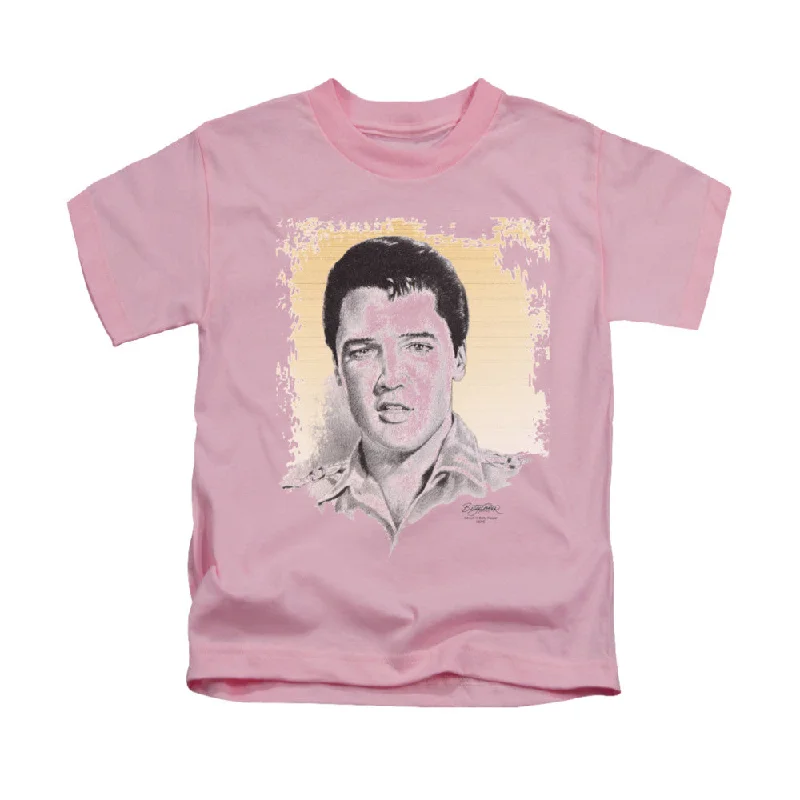 Clearance Items Elvis Presley Boys T-Shirt Vintage Portrait Pink Tee