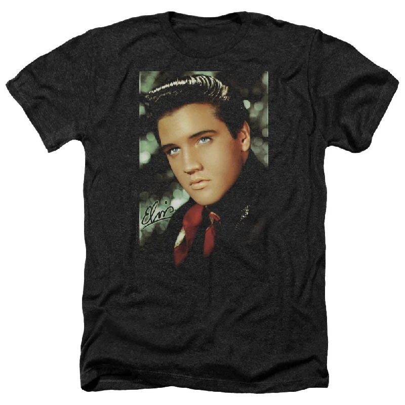 Low Prices Elvis Presley Heather T-Shirt Dreamy Portrait Black Tee