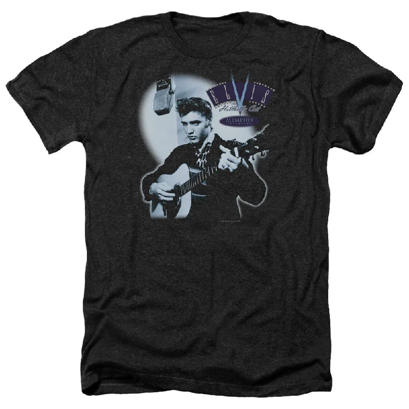 Bargain Bin Elvis Presley Heather T-Shirt Hillbilly Cat Black Tee