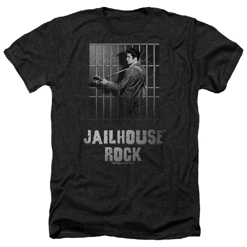 Deal Alert Elvis Presley Heather T-Shirt Jailhouse Rock Black Tee
