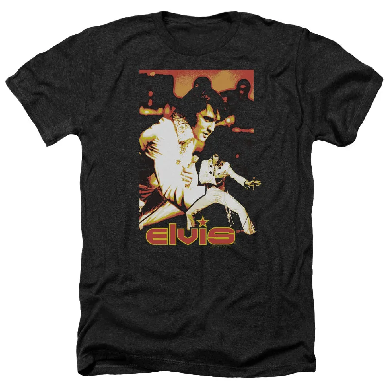 Mega Deal Elvis Presley Heather T-Shirt Moves Black Tee