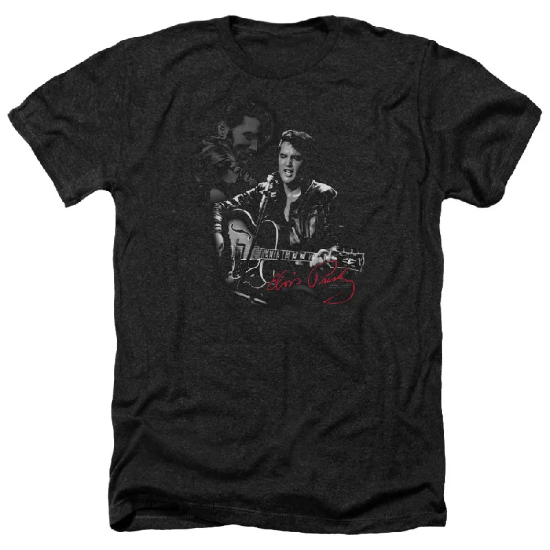 Price Break Elvis Presley Heather T-Shirt Performance Black Tee