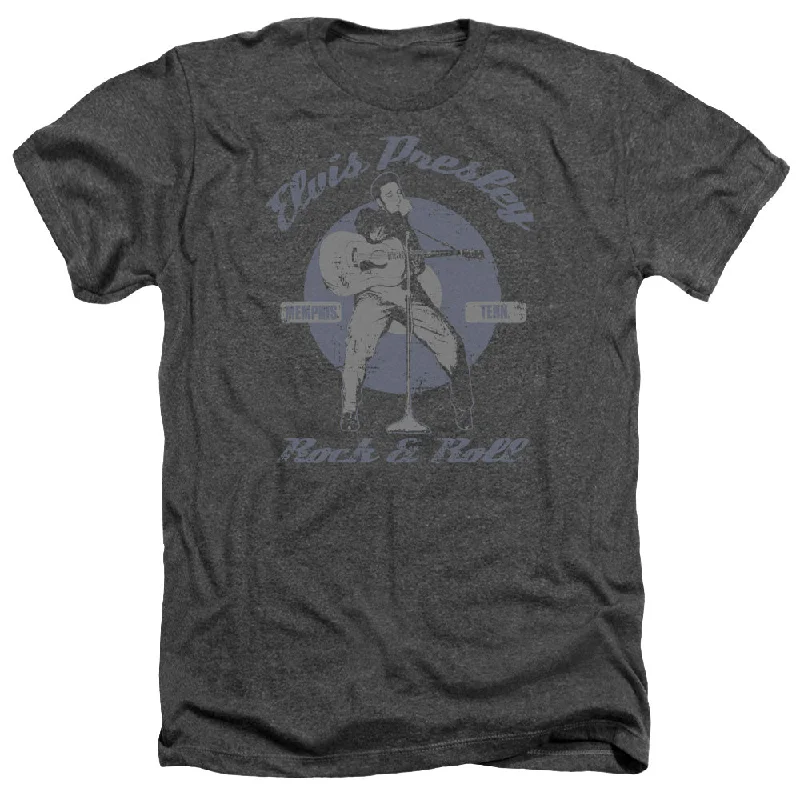 Quick Sale Elvis Presley Heather T-Shirt Rock and Roll Charcoal Tee