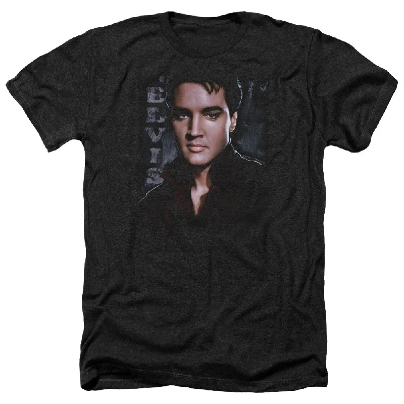 Loyalty Reward Elvis Presley Heather T-Shirt Serious Pose Black Tee