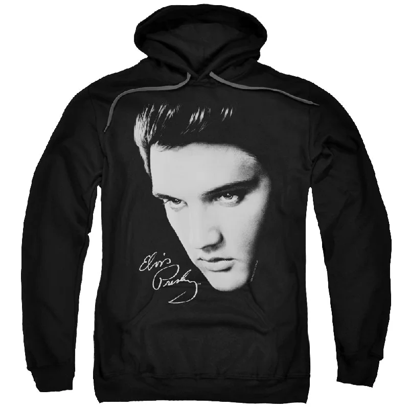 Limited Time Discount Elvis Presley Hoodie Close Up Black Hoody