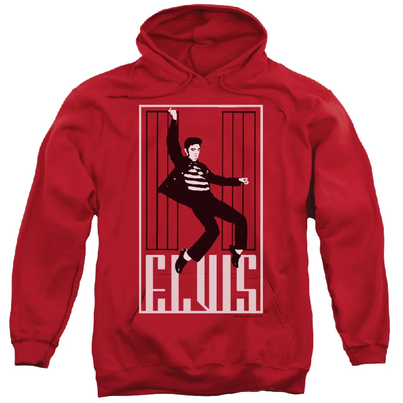 Year-End Sale Elvis Presley Hoodie Dancing Jailhouse Rock Red Hoody
