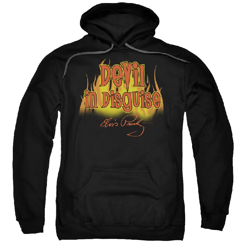 Great Bargains Elvis Presley Hoodie Devil in Disguise Black Hoody