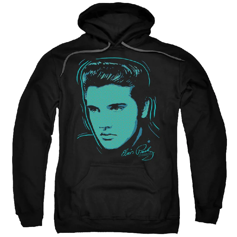 Must-Have Deals Elvis Presley Hoodie Dots Portrait Black Hoody