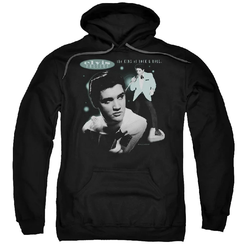 The Best Prices Elvis Presley Hoodie King of Rock and Roll Black Hoody