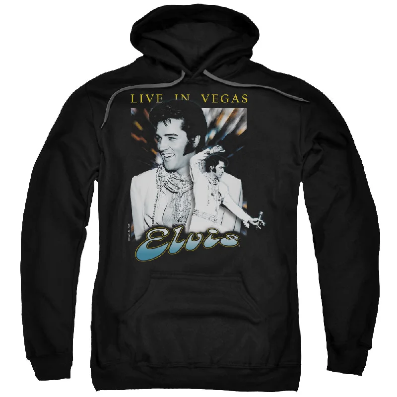 Savings Bonanza Elvis Presley Hoodie Live in Vegas Black Hoody