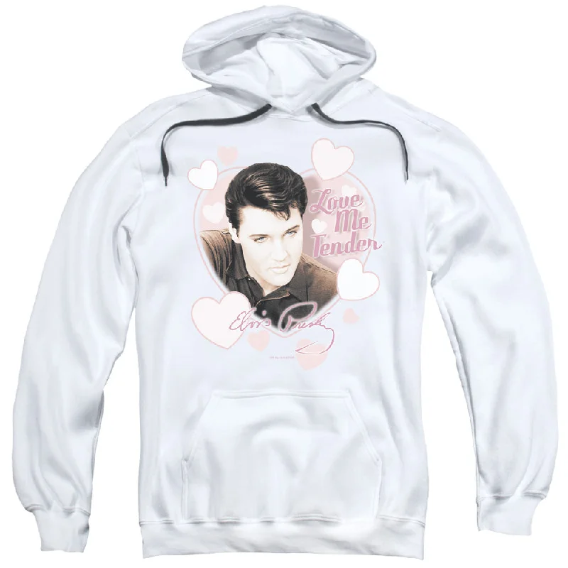 Extra Savings Elvis Presley Hoodie Love Me Tender White Hoody