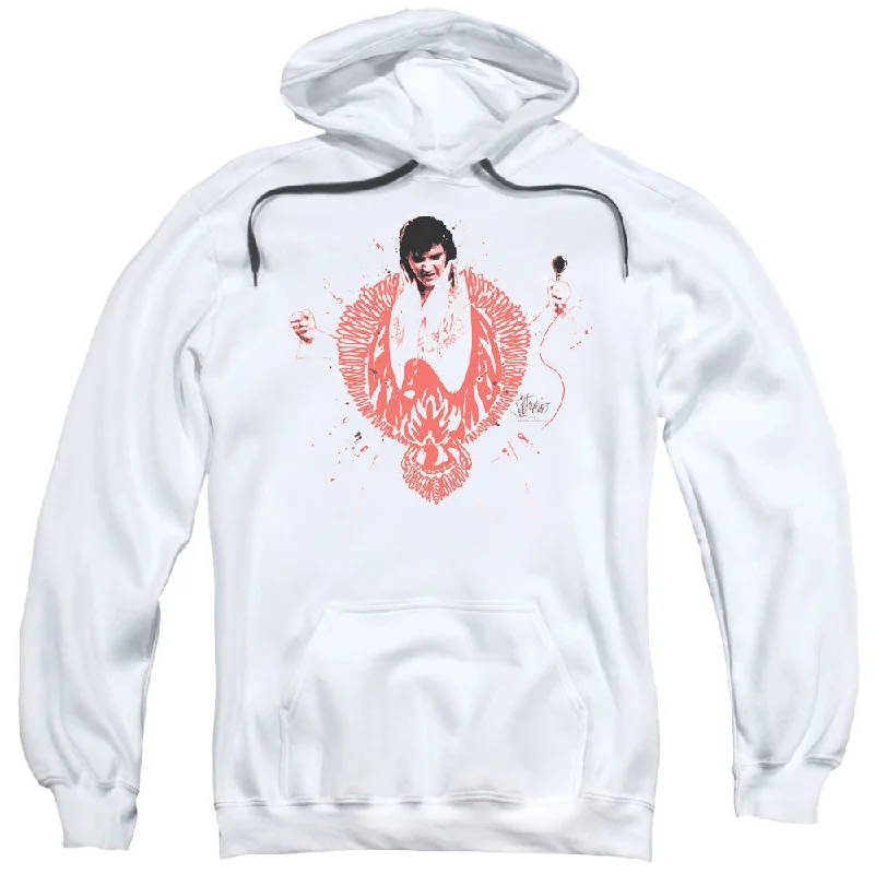 Price Cut Elvis Presley Hoodie Red Phoenix Suit White Hoody