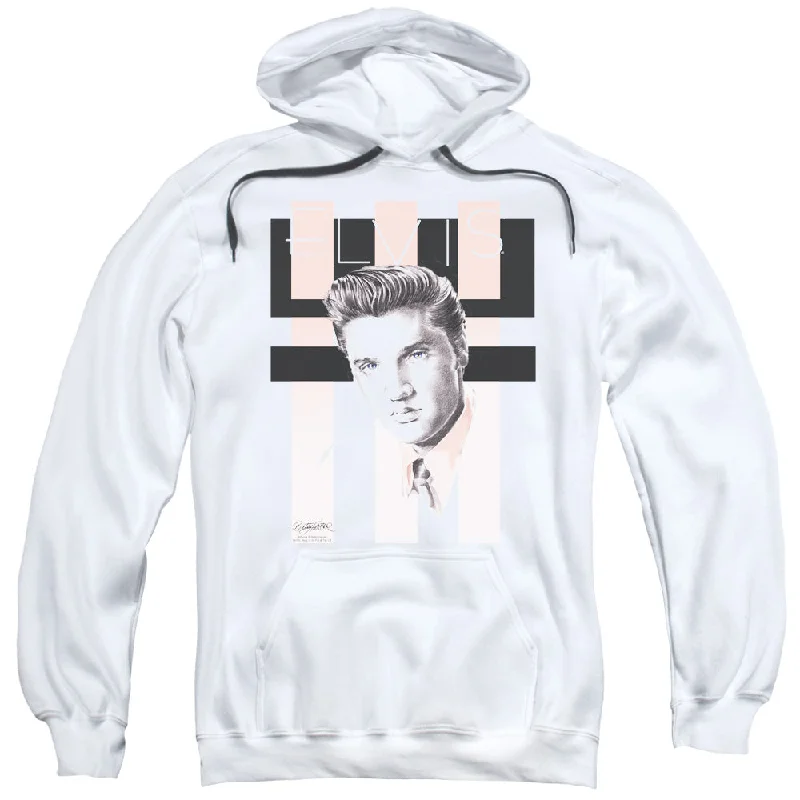Big Savings Elvis Presley Hoodie Retro Portrait White Hoody