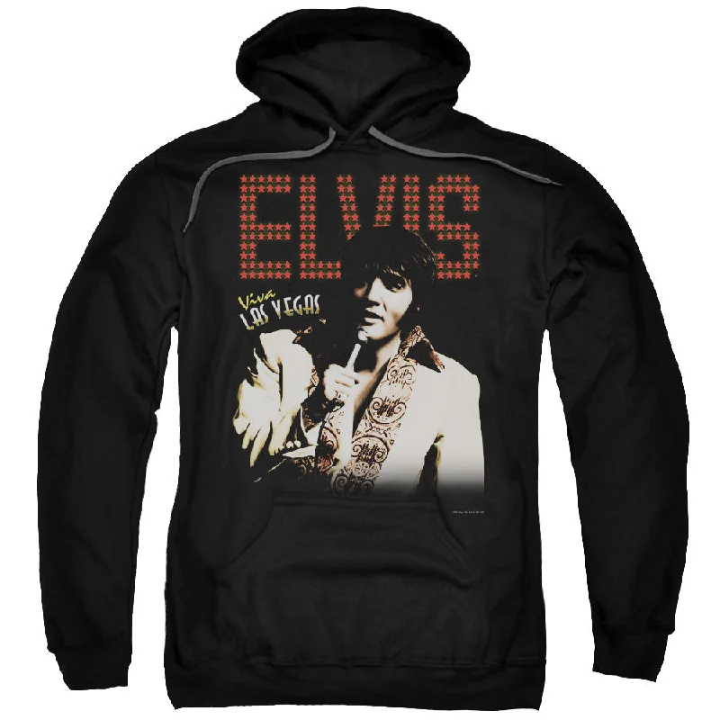 Markdown Madness Elvis Presley Hoodie Viva Las Vegas Stars Black Hoody
