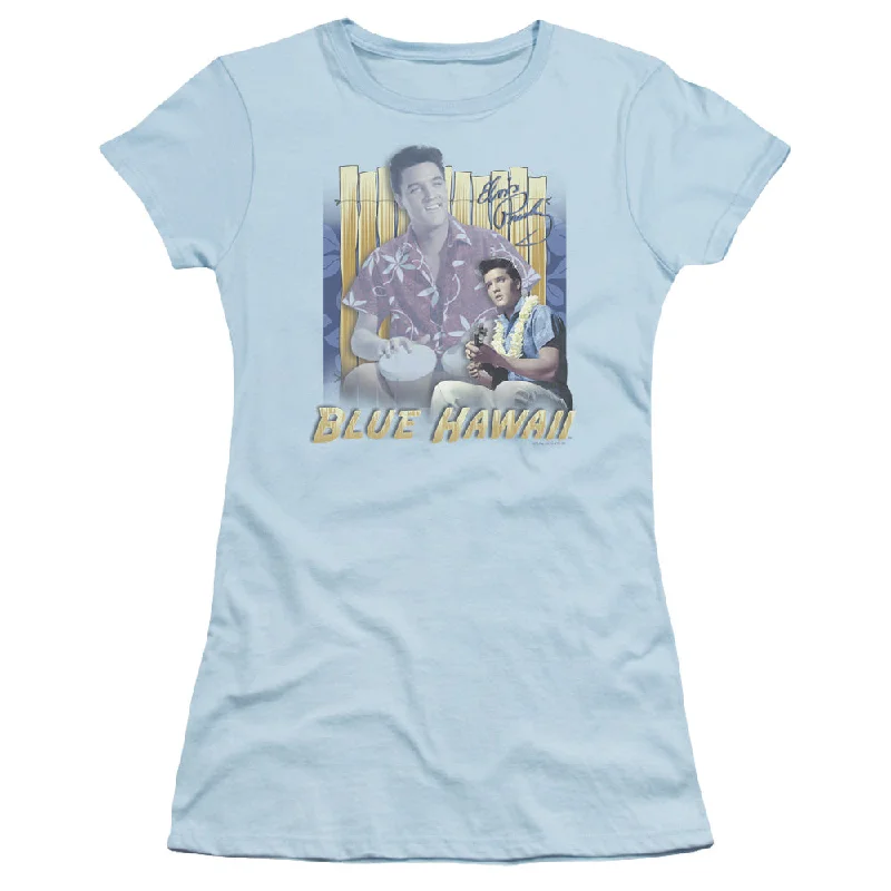 Unbeatable Prices Elvis Presley Juniors T-Shirt Blue Hawaii Carolina Blue Tee