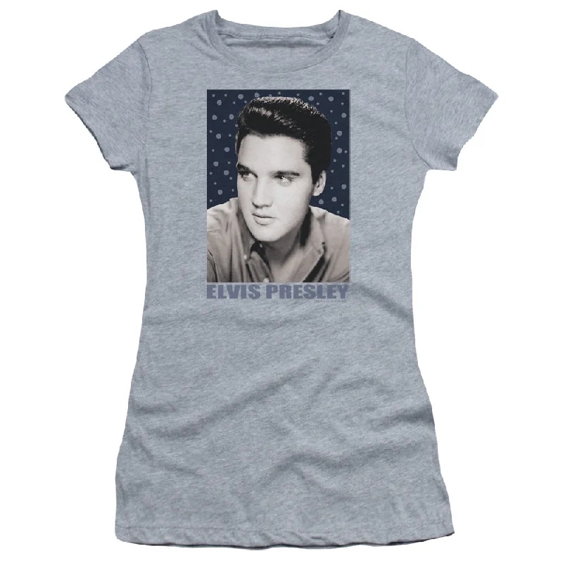 Discount Deals Elvis Presley Juniors T-Shirt Bubbles Portrait Athletic Heather Tee