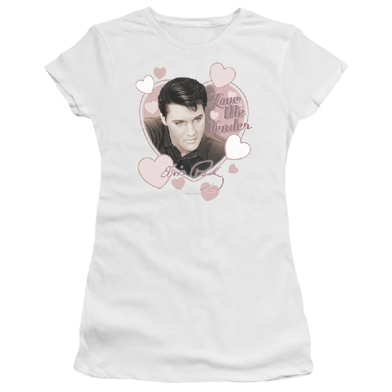 Unmissable Offer Elvis Presley Juniors T-Shirt Love Me Tender White Tee