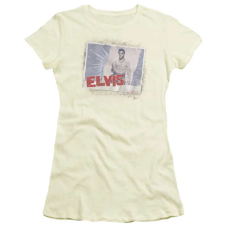 Special Offer Elvis Presley Juniors T-Shirt Photo Cream Tee
