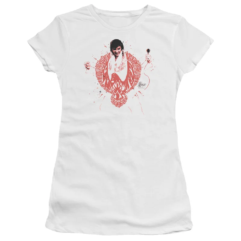 Unmissable Offer Elvis Presley Juniors T-Shirt Red Phoenix Suit White Tee