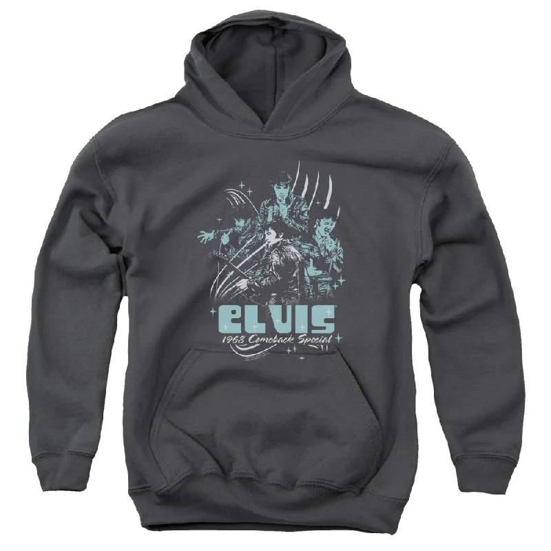 YEAR-End Sale Elvis Presley Kids Hoodie 1968 Comeback Special Charcoal Hoody