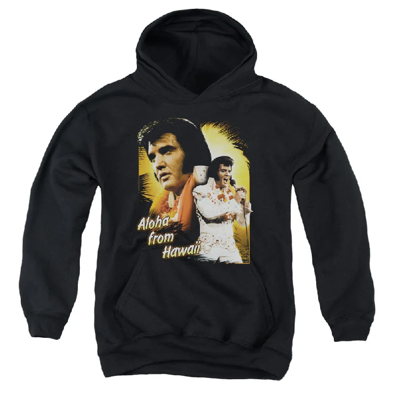 Blowout Deals Elvis Presley Kids Hoodie Aloha from Hawaii Black Hoody