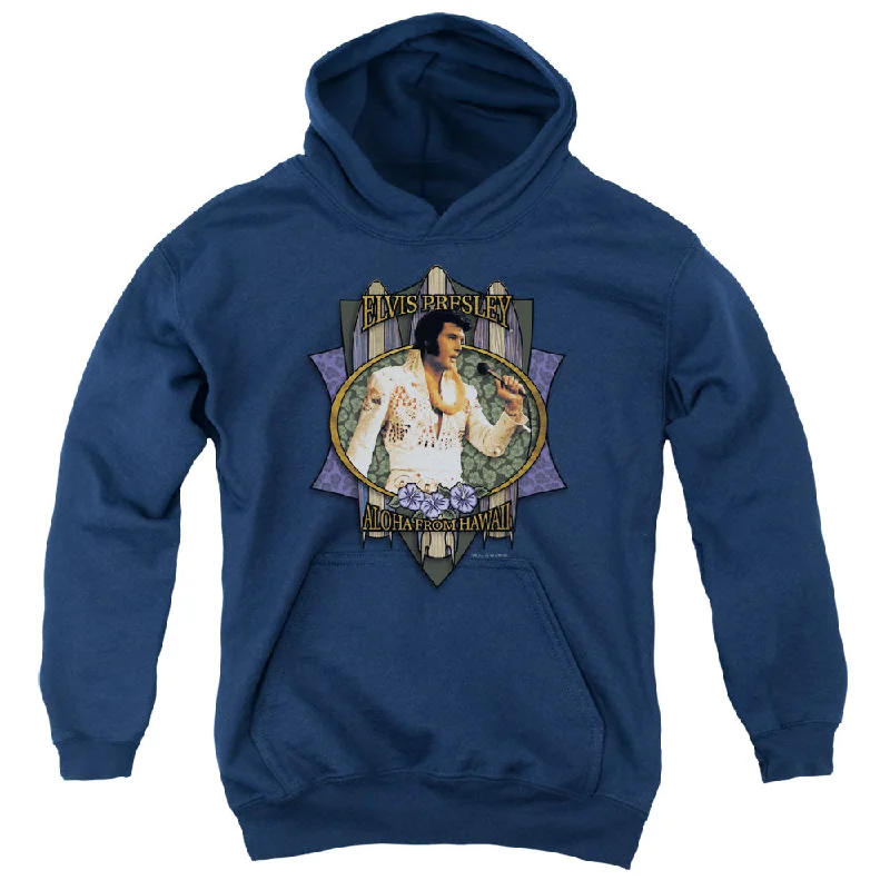 Closeout Elvis Presley Kids Hoodie Aloha From Hawaii Navy Hoody