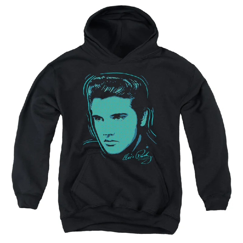 Today’s Deal Elvis Presley Kids Hoodie Dots Portrait Black Hoody