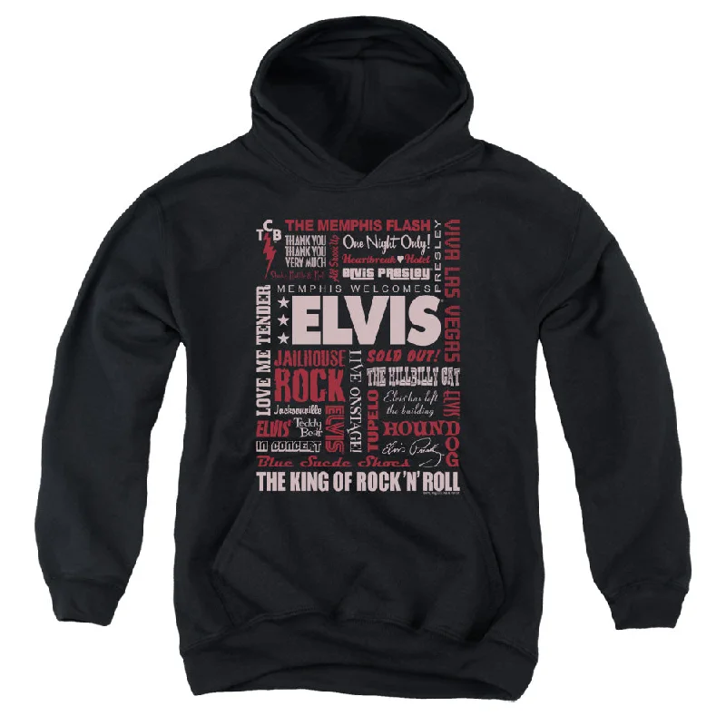Discount Deals Elvis Presley Kids Hoodie Flashback Black Hoody