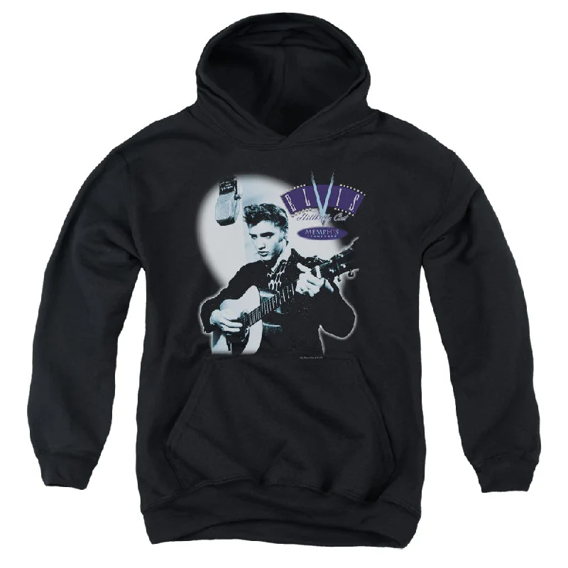 Online Only Elvis Presley Kids Hoodie Hillbilly Cat Black Hoody