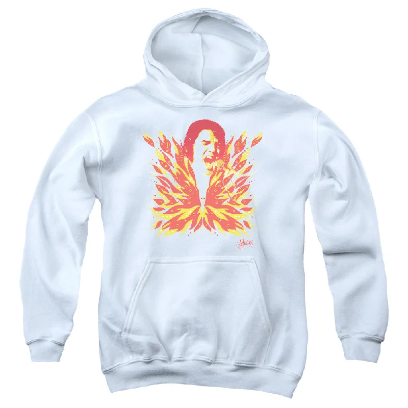 Amazing Deals Elvis Presley Kids Hoodie His Latest Flame White Hoody