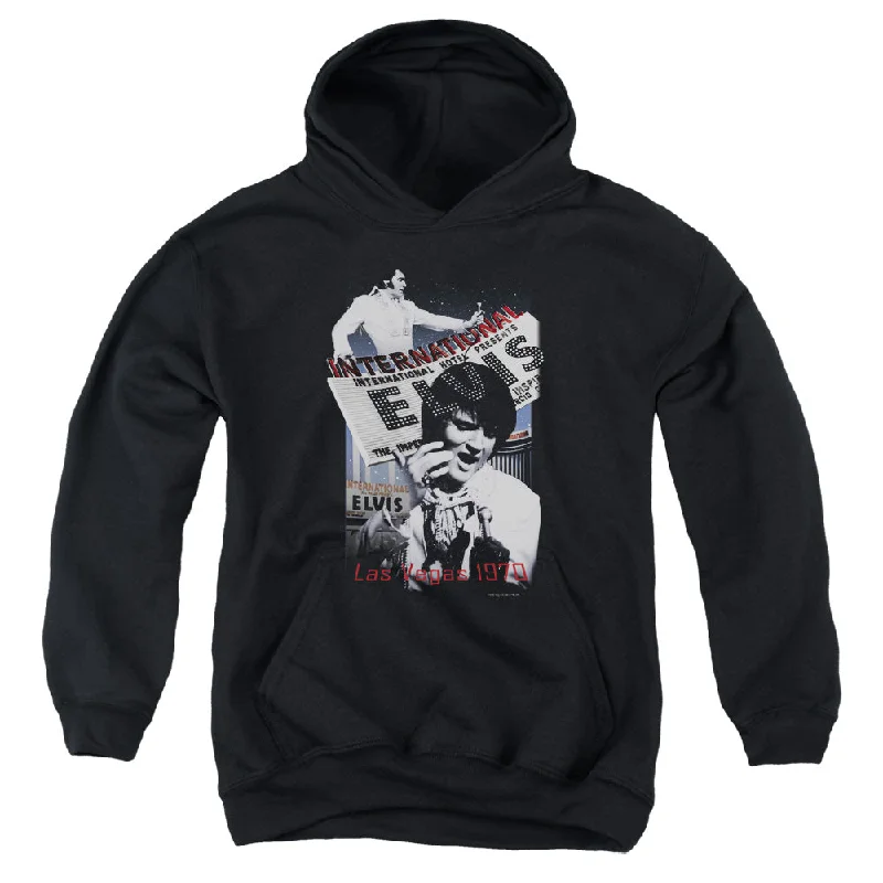 Savings Spectacular Elvis Presley Kids Hoodie International Hotel Black Hoody