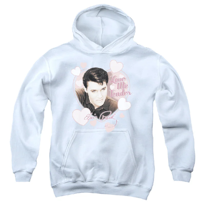 Stock Up and Save Elvis Presley Kids Hoodie Love Me Tender White Hoody