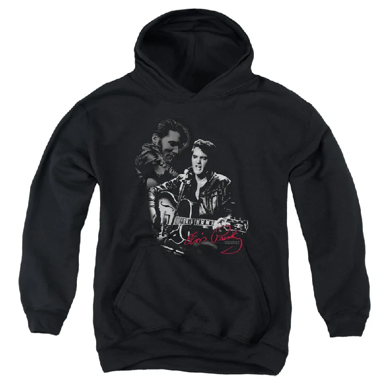 Markdowns Elvis Presley Kids Hoodie Performance Black Hoody