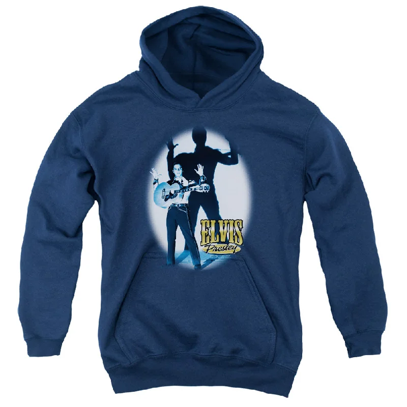Online Exclusive Elvis Presley Kids Hoodie Shadow Navy Hoody