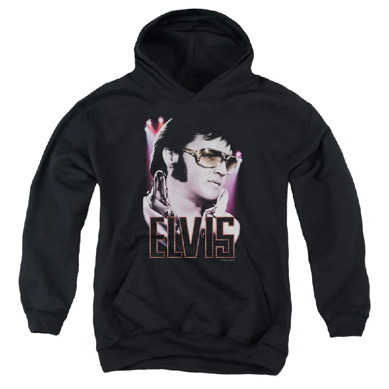 Bargain Blast Elvis Presley Kids Hoodie Sideburns Black Hoody