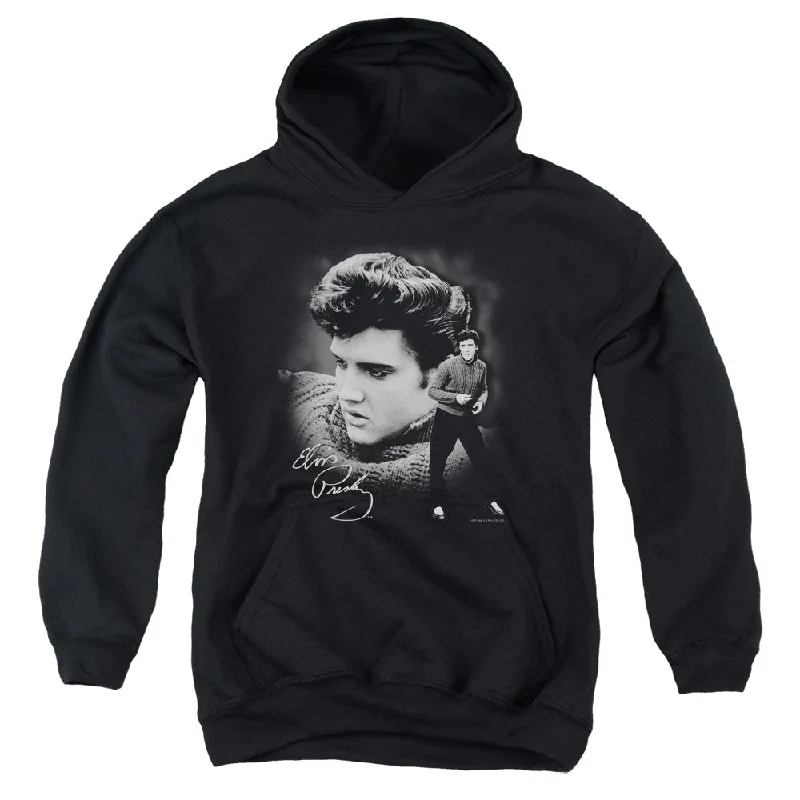 Stock Clearance Elvis Presley Kids Hoodie Wearing Sweater Black Hoody
